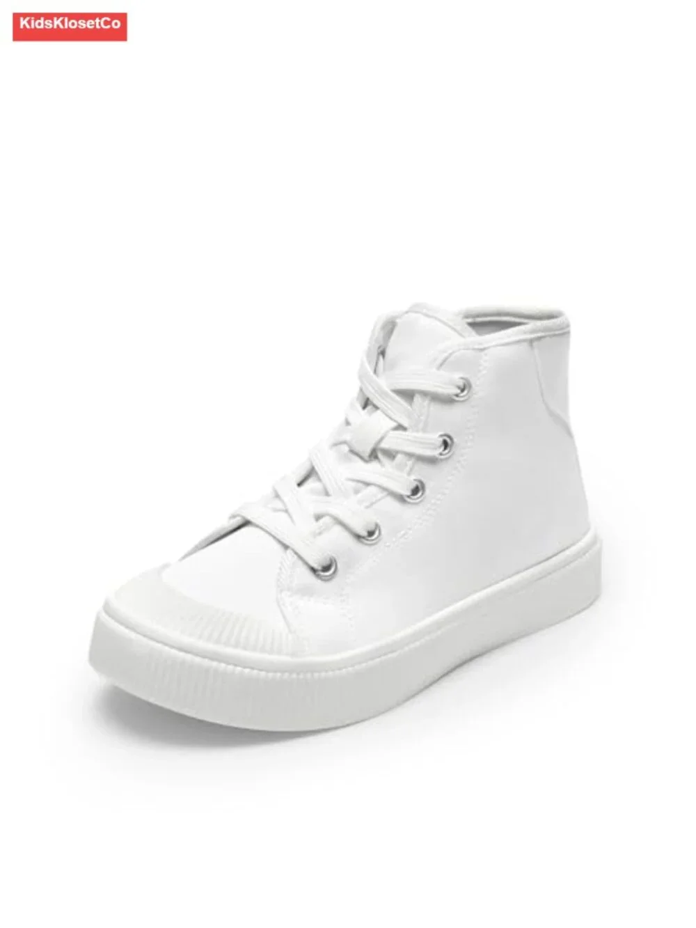 Canvas High Top Sneakers with Side Zipper Non-Slip Rubber Sole